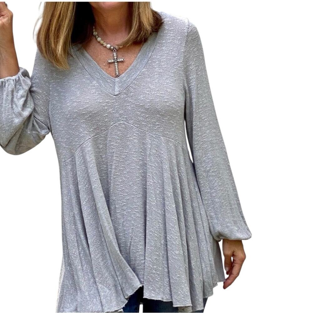 Cobblestone Living Sasha Gray Swing Tunic Top Made in Italy - Picture 4 of 10